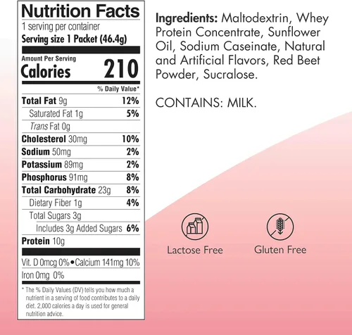 Vista 3 de Medtrition Renament - Batido de proteína en polvo de crema de frambuesa, 1.64 onzas, paquete de 60