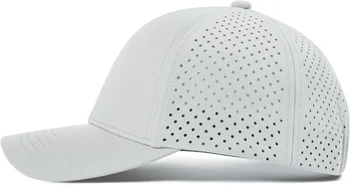 Vista 2 de VOBOOM - Gorra de béisbol para hombre de secado rápido con corte láser y malla, con borde curvo y cierre a presión