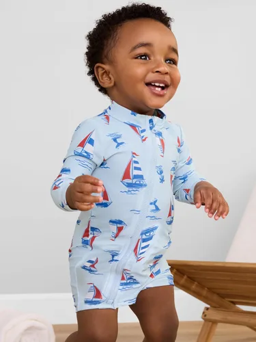 Vista 3 de Simple Joys by Carter's - Pack de 2 protectores de un solo pieza con cremallera para bebés y niños Azul /Rojo
