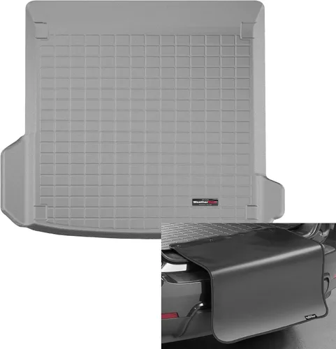 Vista 10 de WeatherTech Forro de maletero de carga para Audi SQ8, Q8 - detrás de la segunda fila con protector de parachoques (401236SK) Negro