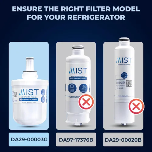 Vista 2 de Mist DA29-00003G Reemplazo del filtro de agua para refrigerador Samsung DA29-00003F, HAFCU1, Aqua-Pure Plus, Kenmore HAFIN1 – Certificado NSF 42