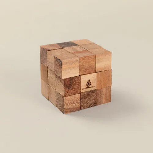 Vista 2 de SiamMandalay Rompecabezas de cubo de serpiente: rompecabezas de madera 3D para adultos STEM Skill Builder juego entrelazado, juego educativo