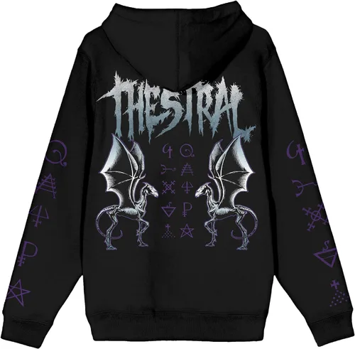 Vista 4 de Bioworld Harry Potter Thestral Seen By Death - Sudadera con capucha negra de manga larga para hombre