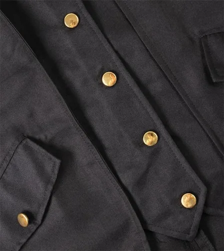 Vista 4 de Chaqueta steampunk para hombre, disfraz de Halloween, abrigo victoriano, gótico, cosplay, vintage, uniforme