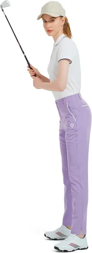 Vista 6 de Bakery Pantalones de golf para mujer, elásticos, con bolsillos, de secado rápido, ligeros, pantalones de trabajo
