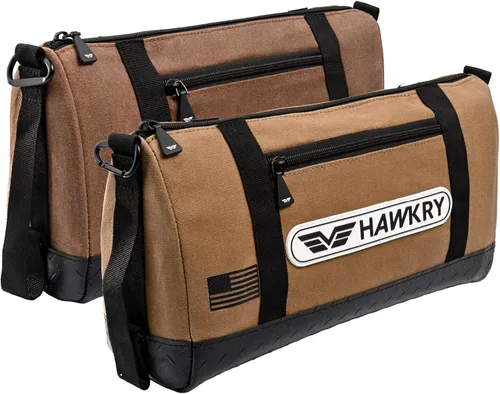 Vista 12 de HAWKRY Bolsa de herramientas de lona resistente - Bolsa de lona impermeable con cremallera, bolsa de herramientas de jardín, bolsas de construcción