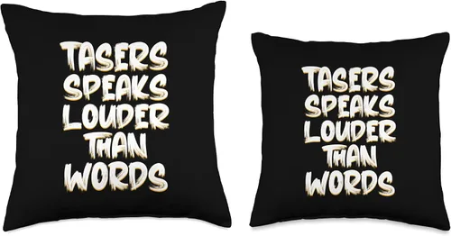 Vista 3 de Taser in My Pocket Speak Louder Than Words Taser - Almohada eléctrica, 16 x 16 pulgadas, multicolor