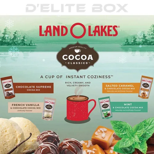 Vista 3 de Hot Cocoa 34 paquetes surtidos de regalo, 34 paquetes (1.25 onzas) de 4 sabores favoritos – Chocolate Supreme, menta, vainilla francesa y caramelo