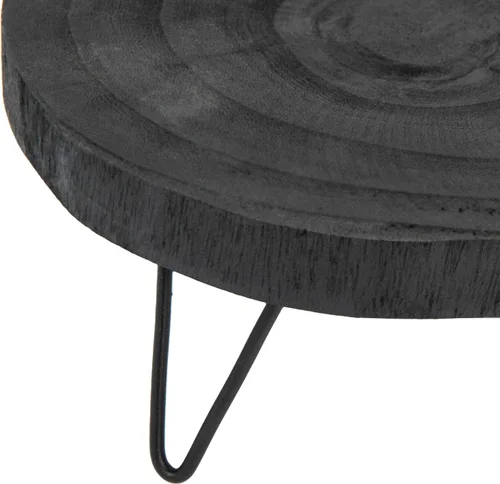 Vista 7 de Creative Co-Op - Pedestal decorativo de madera de Paulownia, negro