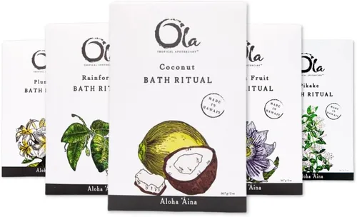 Vista 6 de Ola Tropical Apothecary Rituales de baño de sal marina hawaiana perfumada de coco - 2 onzas
