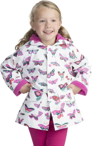 Vista 2 de Hatley Chaqueta de lluvia estampada con botones para niña