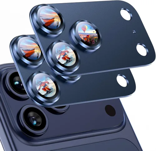 Vista 13 de Uyiton Compatible con iPhone 17 Protector de Lente de Cámara - [No es Fácil de Romper][Fuerte Adsorción][Compatible con Fundas] Protector de Cámara