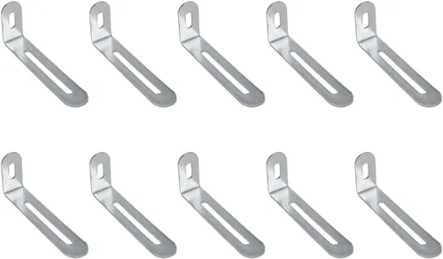 Vista 17 de KUMGROT 20 soportes de expansión de mesa ajustables en ángulo recto ranurados, sujetadores de esquina de hierro fundido de 0.98 pulgadas para mesas