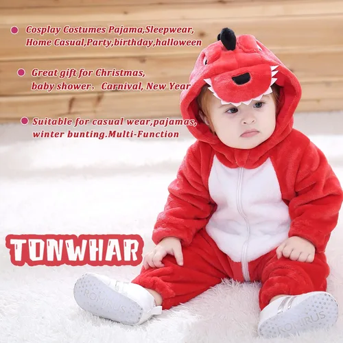 Vista 6 de TONWHAR Disfraz unisex para bebé, traje de animal para niños pequeños y niños