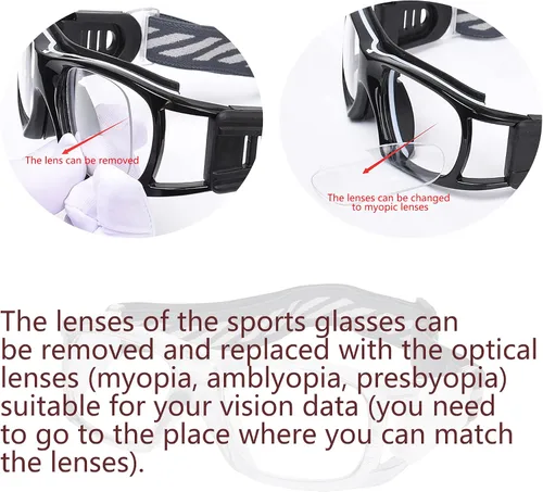 Vista 5 de SooGree Gafas protectoras deportivas para baloncesto para hombres y mujeres