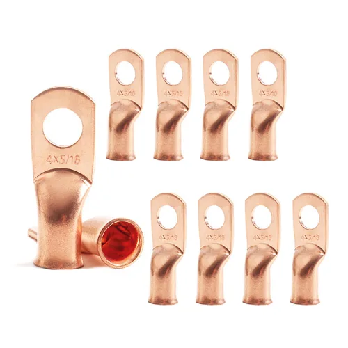 Vista 35 de 25 piezas de terminales de anillo de 1/0 AWG-1/2 (M12), terminales de anillo, conectores de terminal, terminales de cable resistentes, terminales
