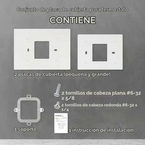 Vista 2 de ANTOBLE THP2400A1027W - Placa trasera de placa de pared para termostato, color blanco, compatible con termostato Honeywell 1 Paquete
