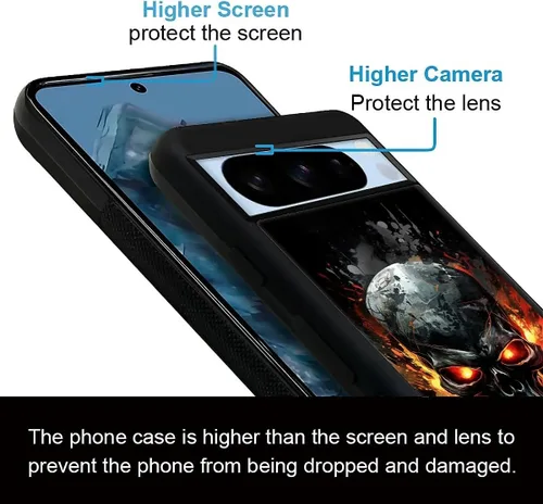 Vista 1396 de Compatible con Google Pixel 4A 5G Mobile Case Creative Acrylic Panel trasero Silicona Protección Grip especialmente diseñado para Google Pixel 4A 5G
