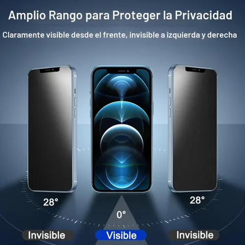 Vista 2 de Paquete de 2 protectores de pantalla de privacidad mate compatibles con iPhone 12 Pro Max de 6.7 pulgadas, antirreflejos, antiespía, resistente a