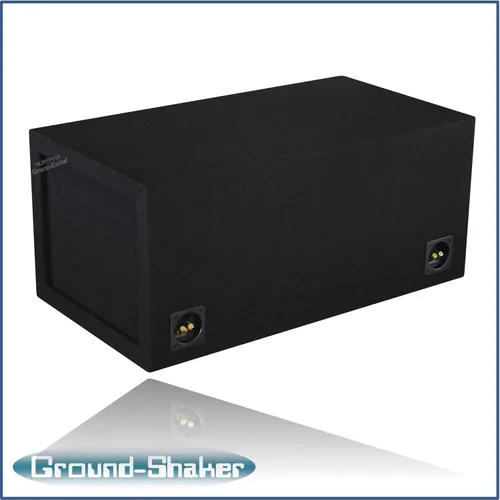Vista 5 de 12 "doble ranura ventilada con puerto de paso de banda subwoofer caja de altavoz caja de tierra coctelera