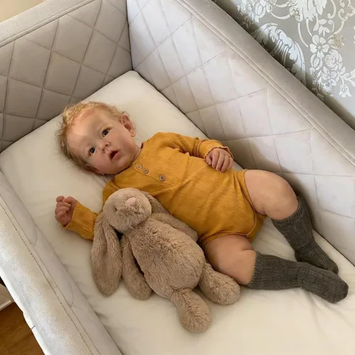 Vista 5 de iCradle Muñecas de bebé Reborn de 28 pulgadas, muñeca enorme de cuerpo suave, muñeca de bebé realista, muñeca de bebé recién nacido, juguete