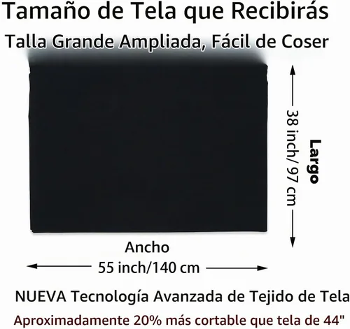 Vista 2 de Master FAB - Tela negra 100% algodón de The Yard (negro, 1.1y* 1pcs)