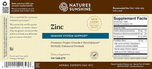 Vista 6 de Zinc (25 mg) (150)
