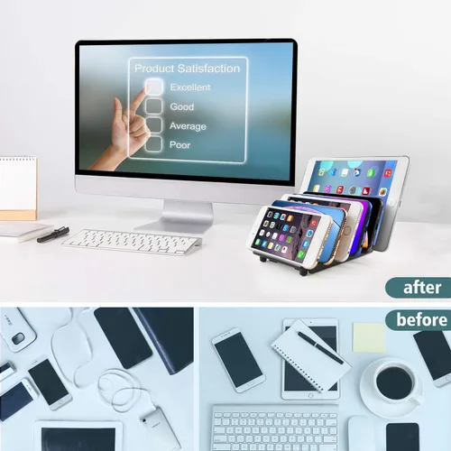 Vista 4 de Soporte ajustable para tabletas portátiles, adaptador USB C a A, garantía de 12 meses