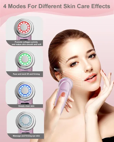 Vista 2 de Masajeador facial eléctrico 4 en 1 masajeador facial antienvejecimiento para apretar la piel reafirmante herramientas para el cuidado de la piel
