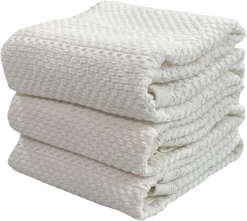 Vista 23 de Serafina Home Toallas de cocina de tamaño grande de color sólido negro: paño de 100 % algodón suave para limpieza y secado absorbente, con ribete