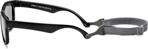 Vista 3 de COASION Lentes de sol polarizados flexibles con correa ajustable para bebés recién nacidos de 0 a 24 meses
