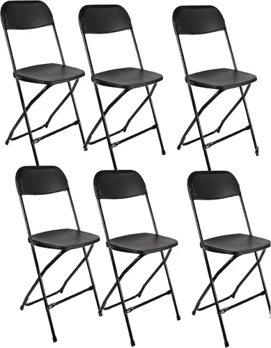 Vista 26 de BTEXPERT Silla Plegable de Plástico Blanco con Marco de Acero, Silla Comercial de Alta Capacidad para Eventos, Ligera, Set para Oficina, Boda