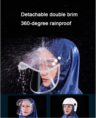 Vista 4 de Chubasquero, impermeable para bicicleta eléctrica, impermeable para ciclismo, poncho de lluvia unisex, poncho impermeable para exteriores