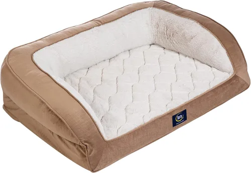 Vista 9 de Serta Cama ortopédica acolchada tipo sofá para perros - Marrón chocolate (Pequeño)
