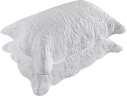 Vista 11 de BOSOWOS Fundas de almohada tamaño Queen de 20 x 30 pulgadas, juego de 2, ultrasuaves y transpirables, fundas de almohada acolchadas para dormir Gris