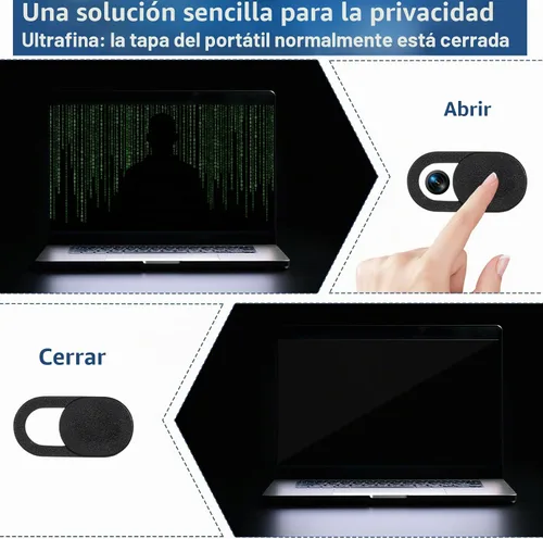 Vista 5 de JJUNW 50 piezas de cubierta deslizante para cámara web, cubierta universal ultrafina de 0.023 pulgadas para cámara web para laptop, computadora Negro