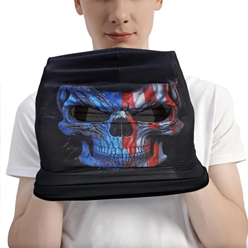 Vista 4 de Obacle Máscara de calavera para Halloween, fantasma, máscara de cara completa, pasamontañas aterradoras, disfraz de cosplay