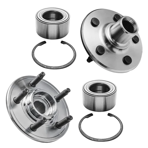 Vista 90 de Detroit Axle - 2.2L Bujes de rodamiento de rueda delanteros de 2 piezas para Honda Accord 90-97, 97 Acura CL, 2 rodamientos de ruedas y conjunto