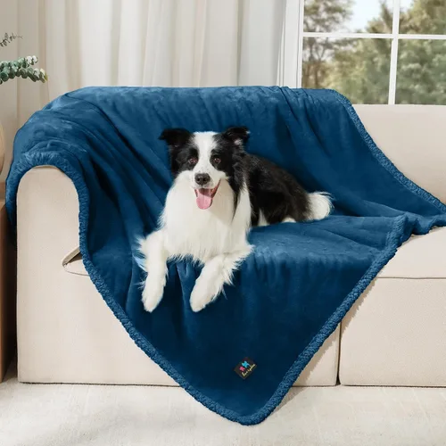 Vista 36 de Cobija impermeable para mascotas, a prueba de líquidos y orina, para sofá, cama, sillón, reversible, vellón, forro polar, protector de muebles Negro