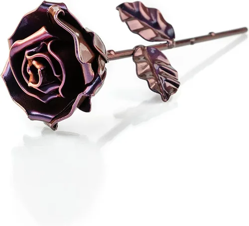 Vista 2 de Forging Art Bcn® Rosa eterna forjada de hierro forjado a mano (púrpura)