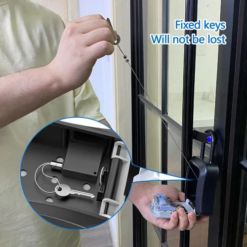 Vista 2 de Caja de Seguridad para Llaves para Exterior, Portátil Impermeable Montada en la Pared Combinación Cambiable de 4 Dígitos Caja de Seguridad