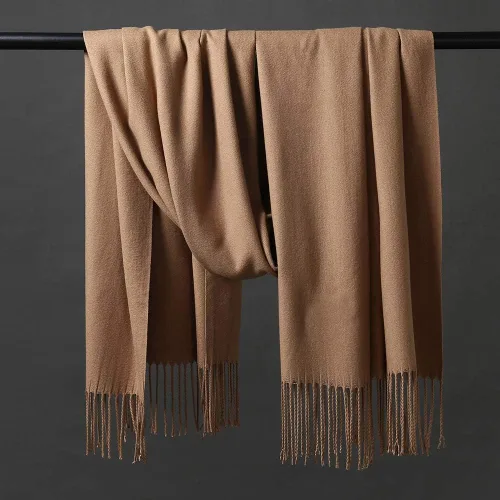 Vista 4 de HOYAYO Chal de lana Bufanda extra grande gruesa suave pashmina