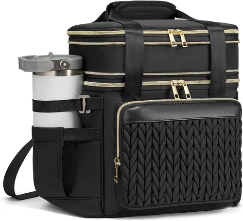 Vista 11 de HSHRISH Lonchera táctica grande expandible para adultos, bolsa de almuerzo duradera aislada con correa para el hombro, bolsa de refrigeración suave