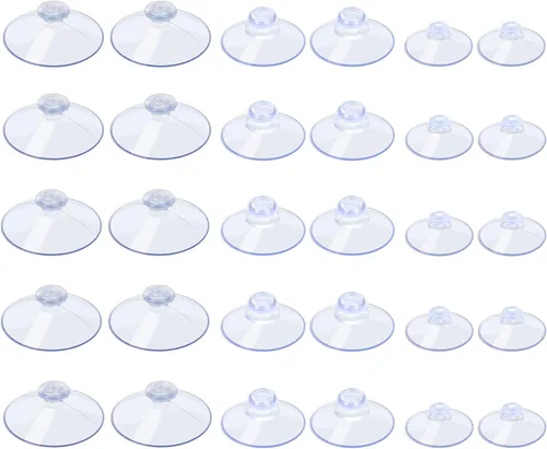 Vista 9 de Aquaneat - 20 paquetes de ventosas de succión con almohadillas transparentes de 0.8 pulgadas sin ganchos para la organización y decoración del hogar