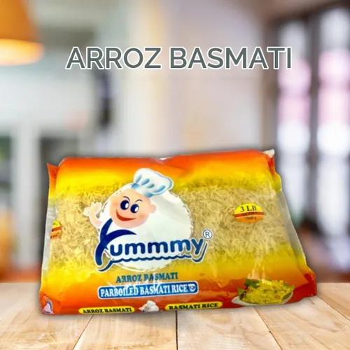 Vista 5 de Yummmy Arroz aromático Basmati Parboiled, Arroz Basmati, 3 libras (48 onzas), certificado Kosher, apto para diabéticos