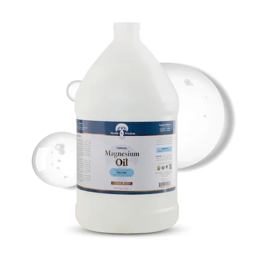 Vista 8 de Health & Wisdom Aceite de magnesio puro con aloe vera, alivio tópico muscular y articular, hidratante natural y puro para la piel, absorción