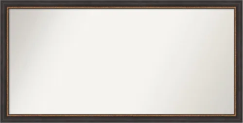 Vista 222 de Amanti Art Espejo de baño negro para sobre el fregadero, 23 x 23 pulgadas, espejo cuadrado negro Ashton, marco de madera tradicional mediano, se