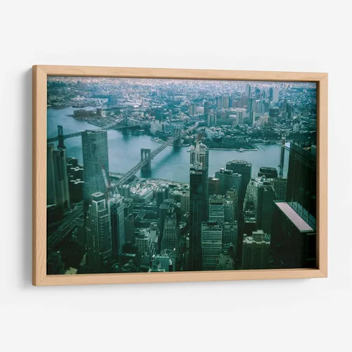 Vista 7 de Canvas Lab View from the new WTC by Raúl Ruz 11 x 7 in Fine Art Framed Print, Frame Color: Black, With Mat