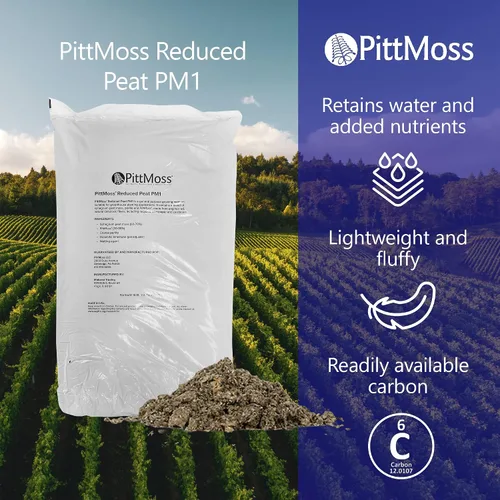 Vista 2 de PittMoss PM1 Mezcla de cultivo profesional, orgánica y reducida de turba, con turba de esfagnum y perlita, 2.8 pies cúbicos, para jardines, plantas