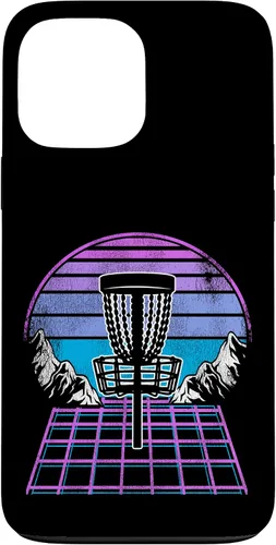 Vista 24 de Disc Golf Basket 90s Synthwave Sunset Retrowave Frisbee Golf Case for iPhone 17